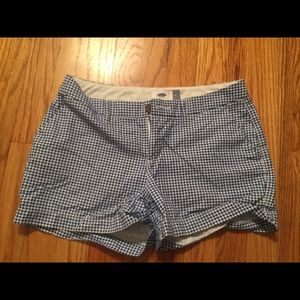 Blue gingham shorts